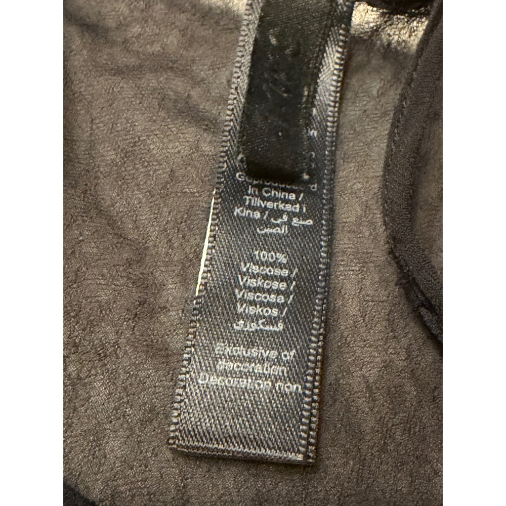 Skims Sheer Viscose Halter Maxi Dress Onyx Black Crinkle Gown Size Small - Picture 4 of 6